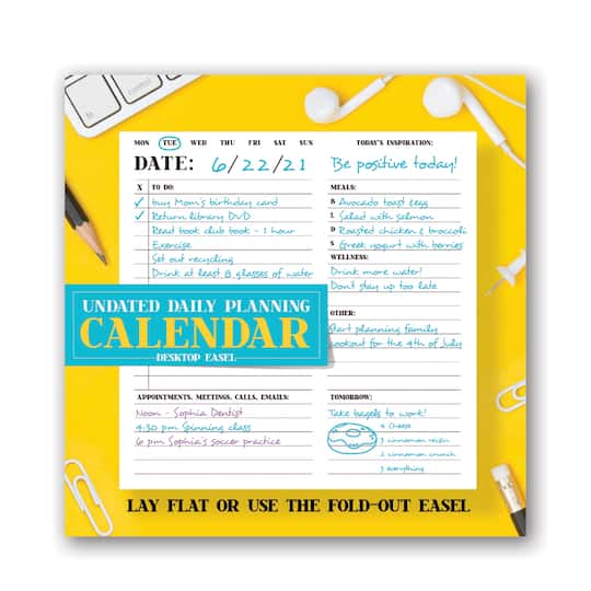 TF Publishing Undated Basic Daily Planning Desktop Note Block